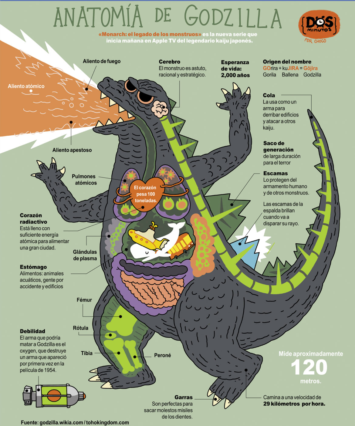 Anatomía de Godzilla