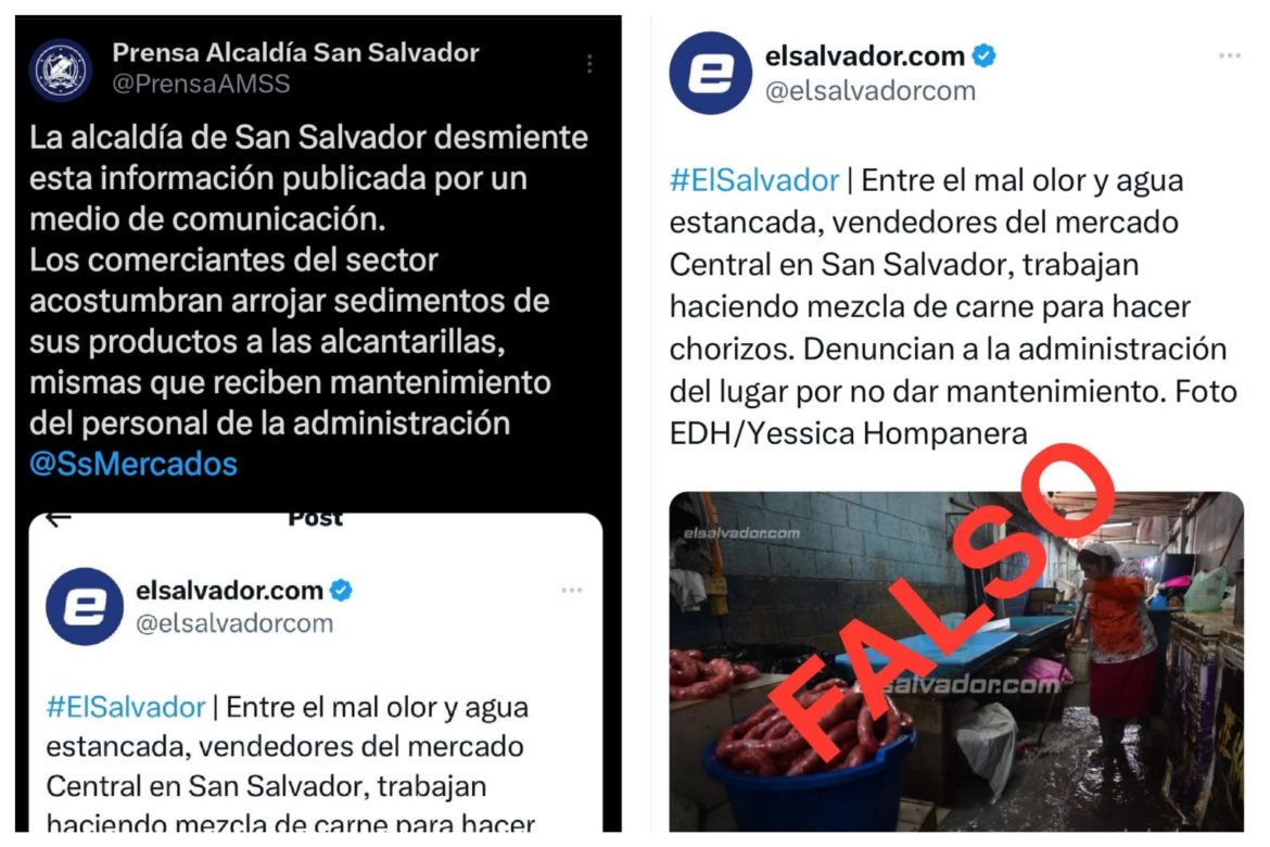 Alcaldía de San Salvador desmiente a EDH por publicación hecha donde asegura mal mantenimiento a las tuberías del mercado Central