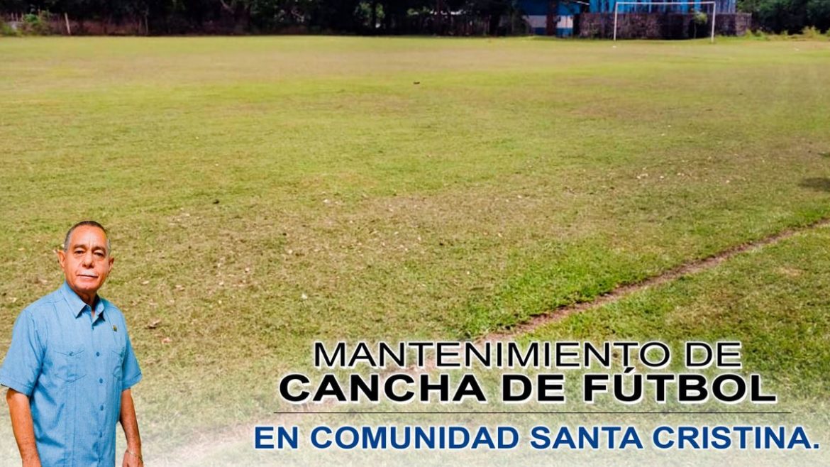 Alcaldía de San Luis Talpa realiza trabajos de Poda y Mantenimiento en Cancha de Fútbol en Comunidad Santa Cristina