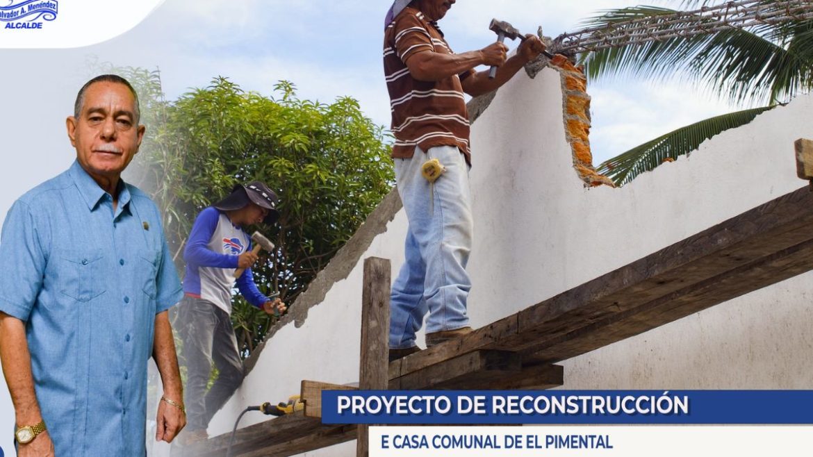 Alcalde Salvador Menéndez mantiene su compromiso con San Luis Talpa a través de la “Reconstrucción de la Casa Comunal”