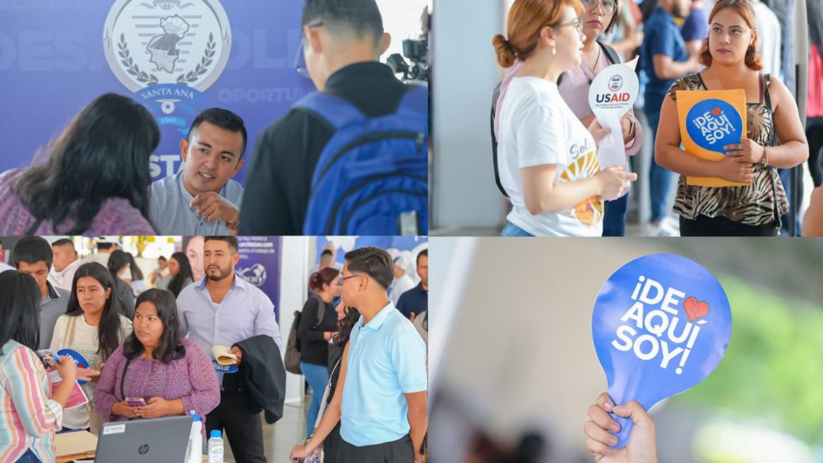 Alcaldía de Santa Ana junto a USAID realizaron la tercera campaña de empleos, «¡De aquí soy!
