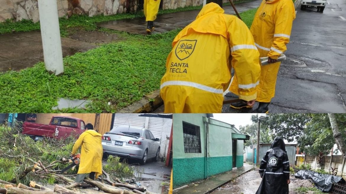 Alcaldía de Santa Tecla ejecuta obras de mitigación por Tormenta Tropical Pilar