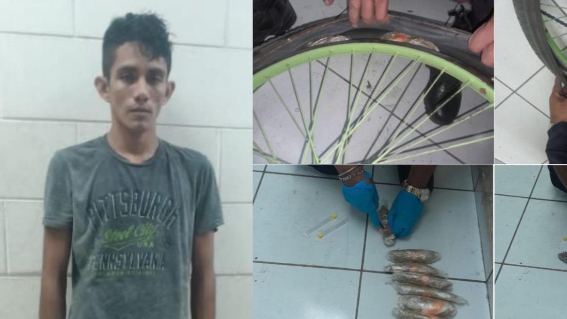 Arrestan a traficante que escondía drogas en las llantas de su bicicleta