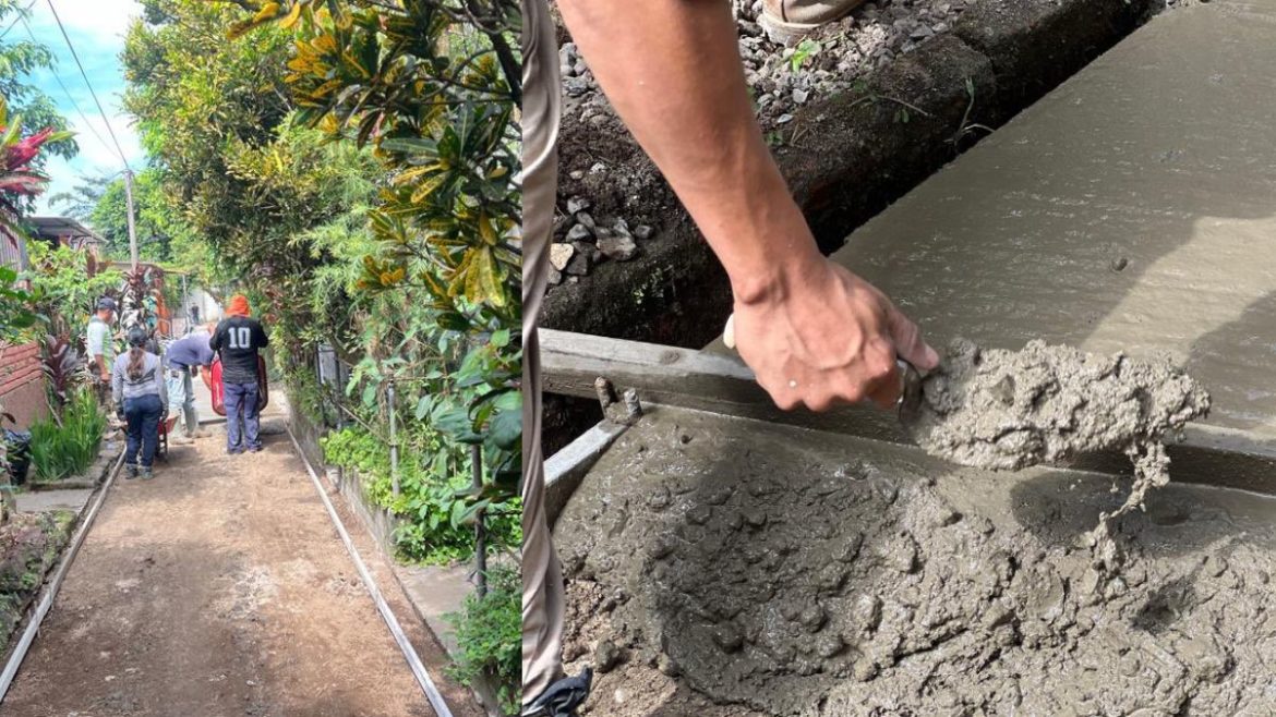 Santa Tecla continúa con los trabajos de reconstrucción de acera