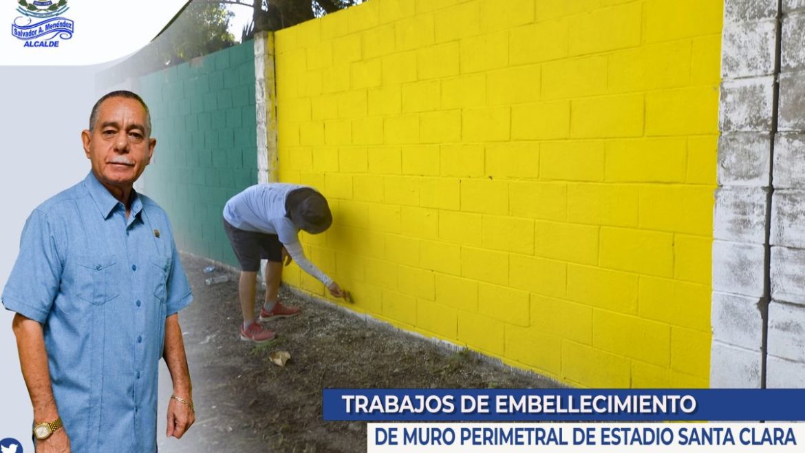 Alcaldía de San Luis Talpa realizó trabajos de embellecimiento en el Estadio Santa Clara