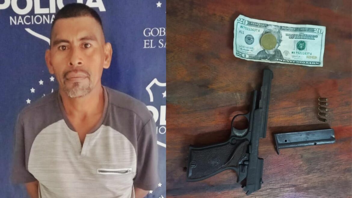 Sujeto roba a punta de pistola a un taxista y la PNC lo captura «de inmediato», en San Miguel