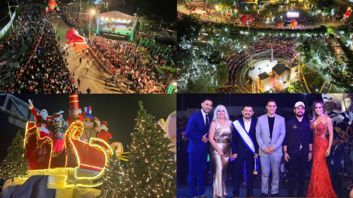 Santa Tecla dió inició a la época navideña con desfile de COSAVI y la inauguración de la Villa Navideña