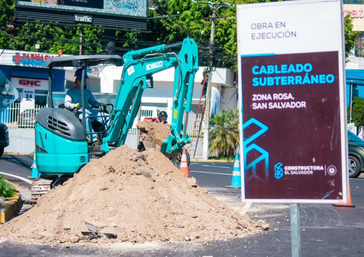 Constructora El Salvador inició segunda etapa del proyecto de cableado subterráneo en la colonia San Benito