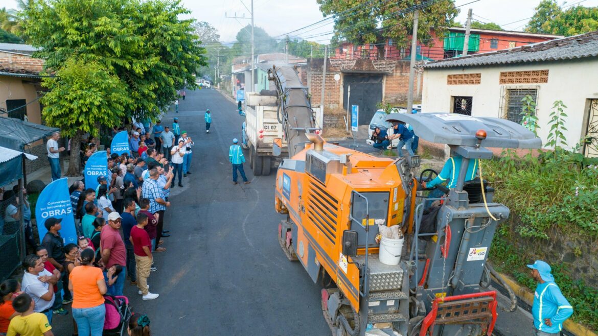La Dirección de Obras Municipales inició la transformación vial en Sonzacate, Sonsonate