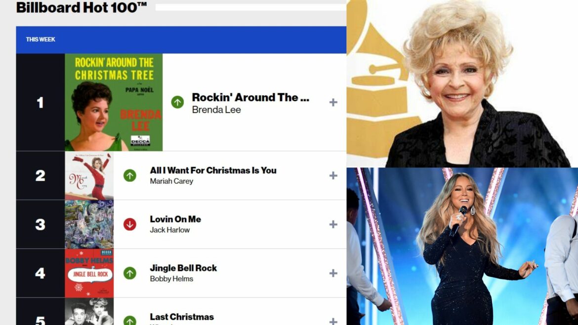 Brenda Lee, de 78 años, arrebata el reinado de la canción de navidad a Mariah Carey