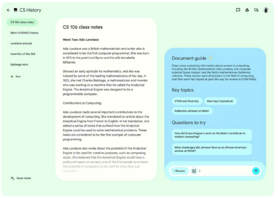 Conoce la aplicación de Google para tomar notas con inteligencia artificial