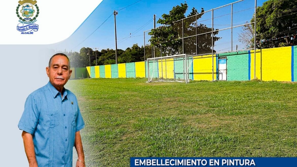 Alcaldía de San Luis Talpa realizó trabajos de embellecimiento en Cancha del Club Deportivo Los Ángeles