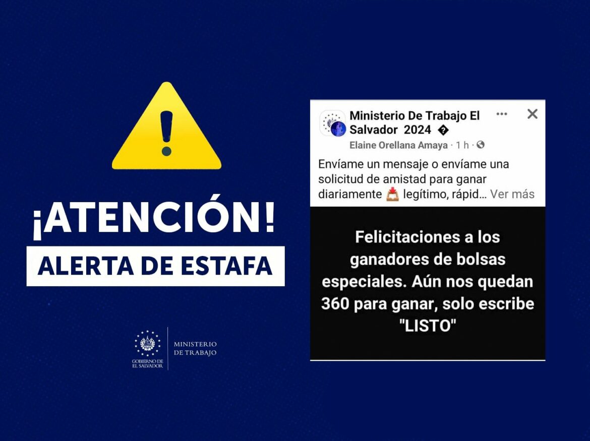 Ministerio de Trabajo llama a la población a no dejarse engañar, tras la creación de una página en Facebook que utiliza su nombre