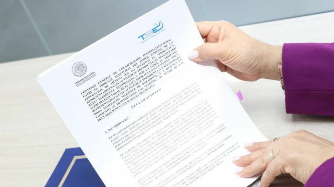 Tribunal Supremo Electoral firma convenio con tribunal de México
