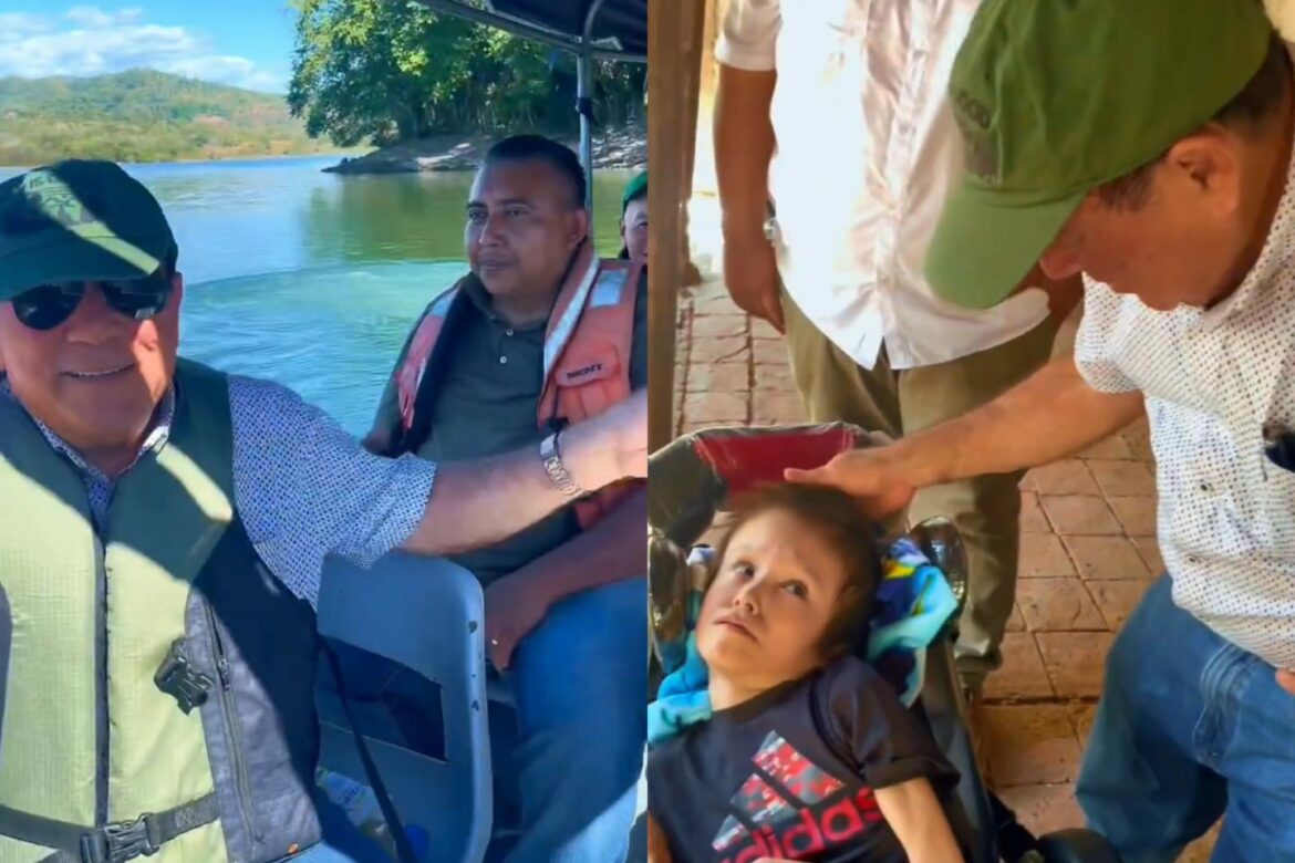 Diputado Carballo entregó una silla especial para un niño del caserío La Orilla, San Miguel