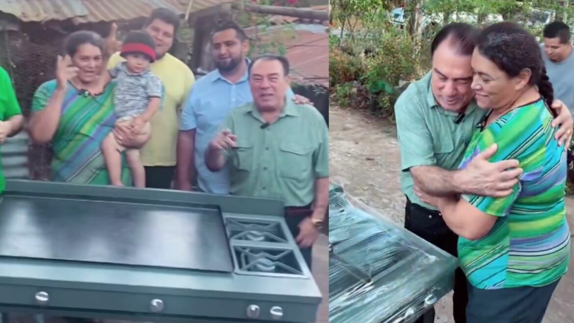 Diputado Carballo entregó plancha de cocina a emprendedora para que incremente su negocio