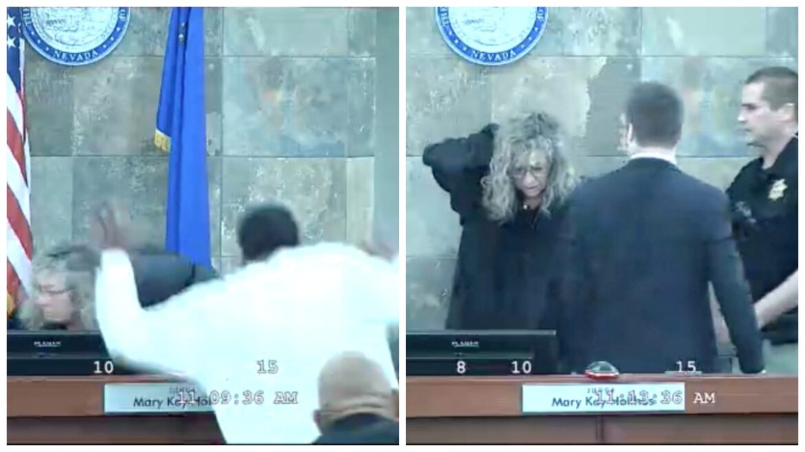 Sentencian a sujeto por agredir a jueza en tribunal de Las Vegas