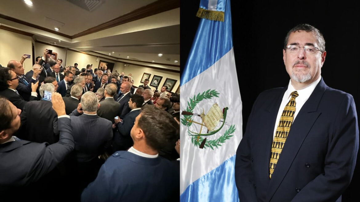 Disturbios en el Congreso de Guatemala retrasan toma de posesión del nuevo presidente, Bernardo Arévalo