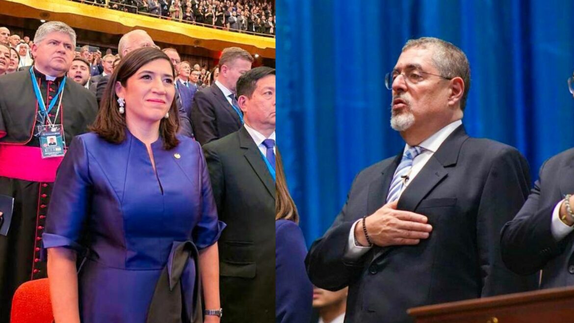Ministra Hayem representó a El Salvador en la toma de posición del presidente de Guatemala