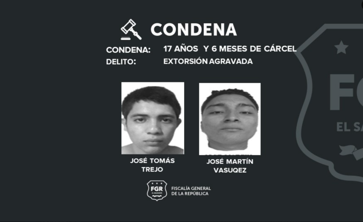 Más de 17 años de prisión para dos hombres por el delito de extorción