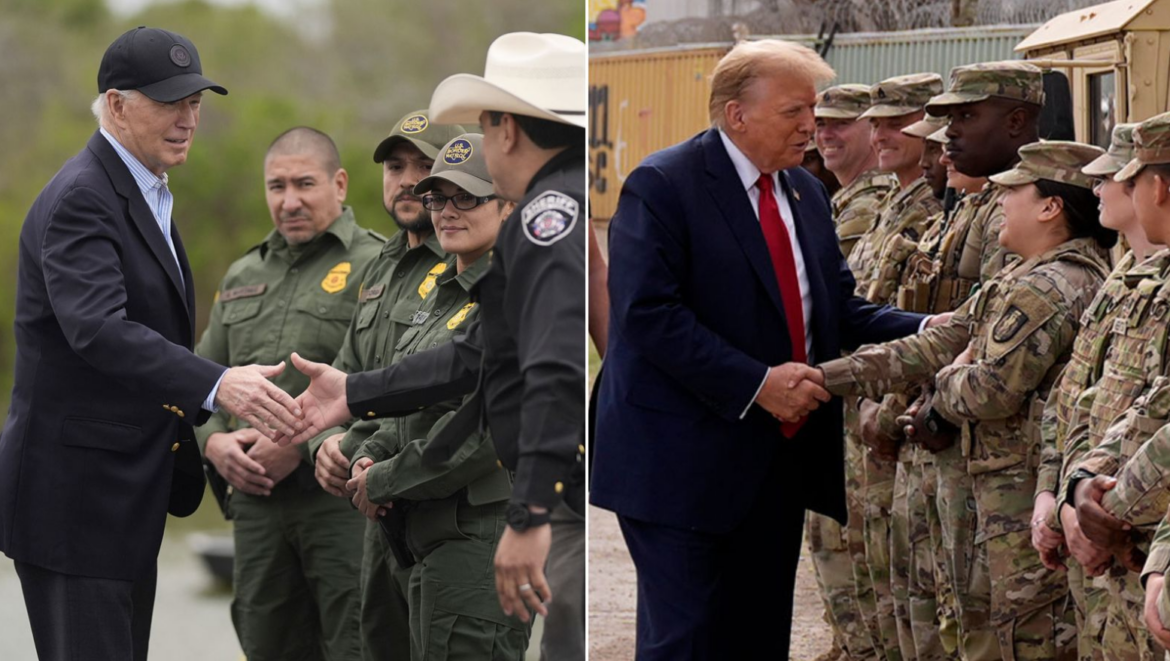 Biden y Trump visitan simultáneamente la frontera con México