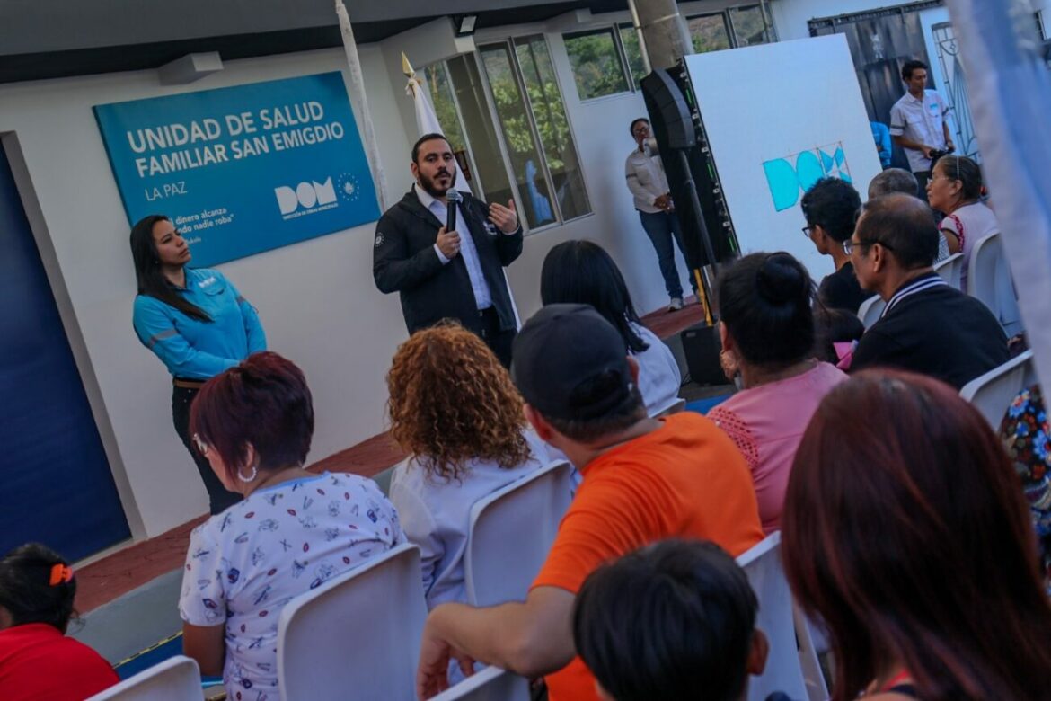 La DOM entregó moderna unidad de salud a los habitantes de San Emigdio, La Paz
