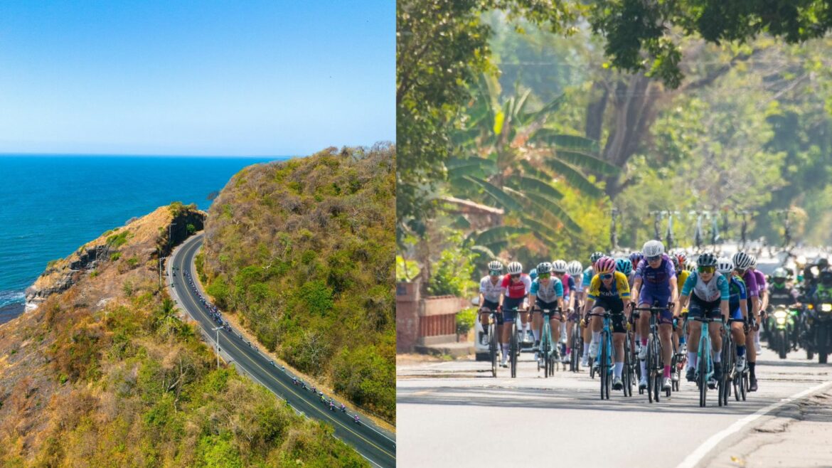 Las ciclistas del Tour El Salvador 2024 recorren 106 kilómetros entre Sunset Park y Nahuizalco