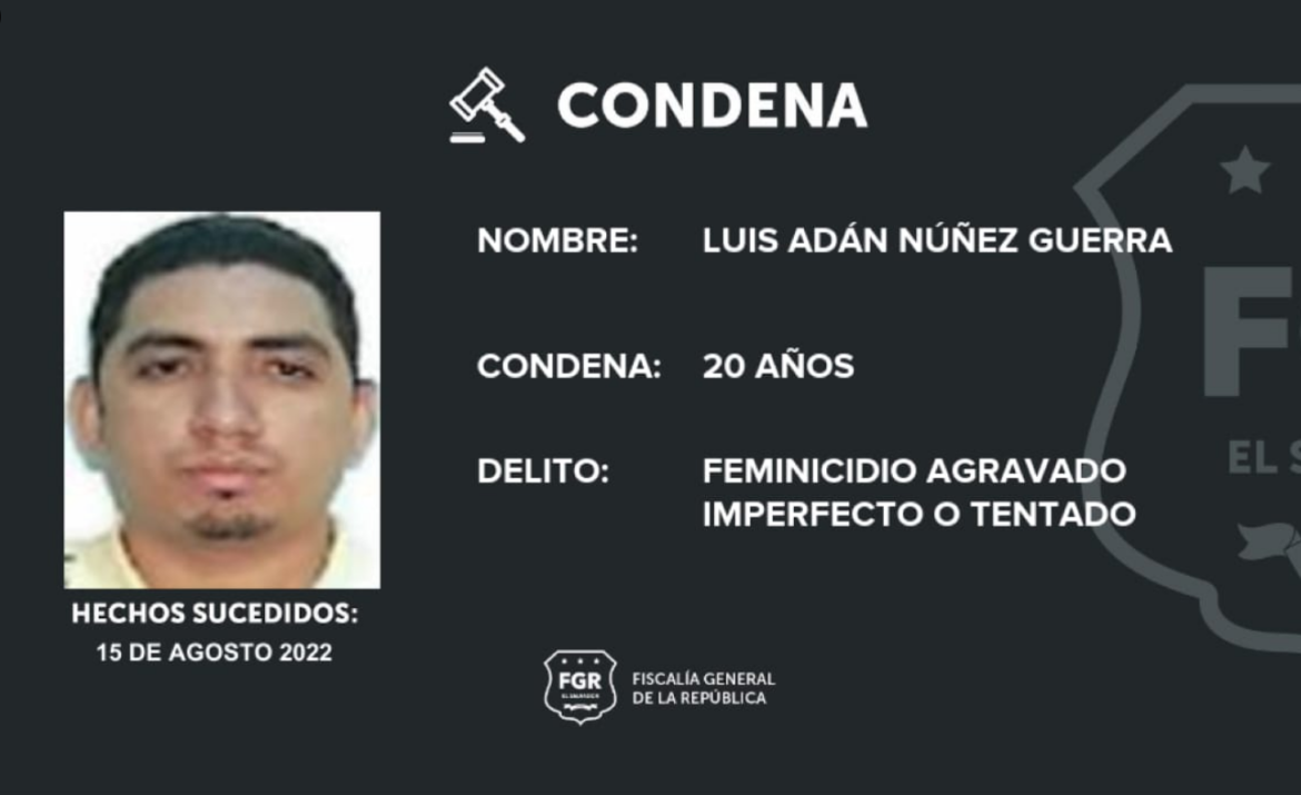 Condenan a 20 años de prisión a sujeto acusado por el delito de feminicidio agravado imperfecto o tentado