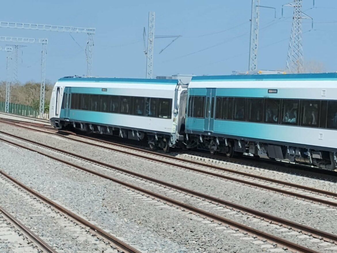 Tren Maya: se descarrila vagón en viaje con pasajeros rumbo a Cancún