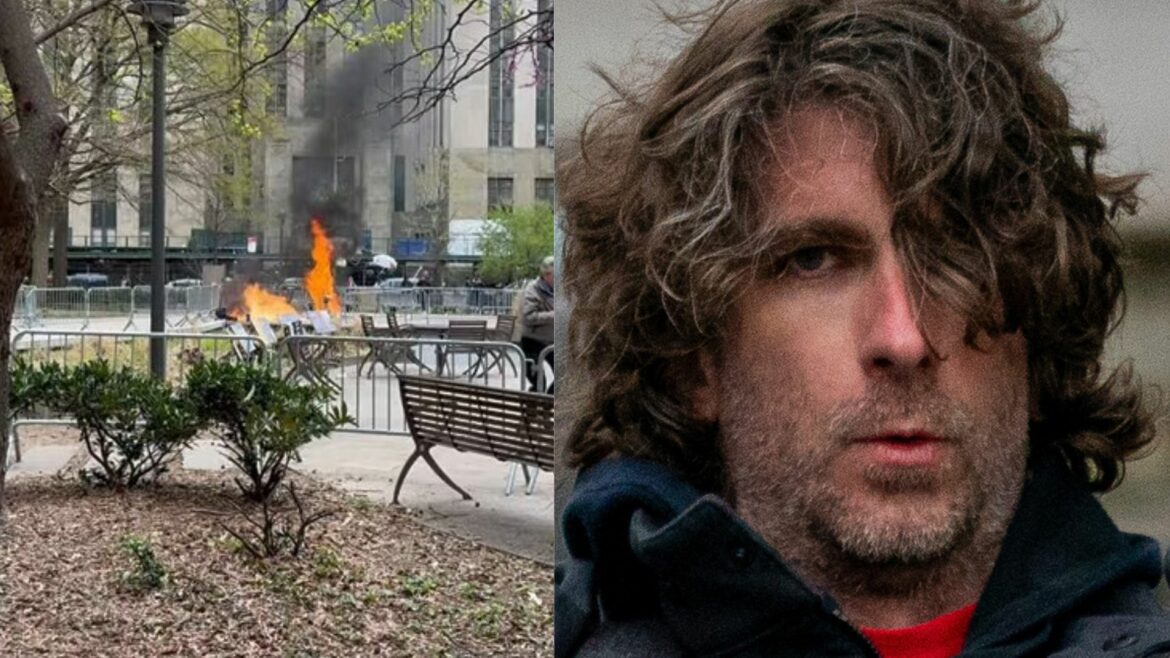 Murió el hombre que se prendió fuego frente a la corte donde se juzgaba a Donald Trump