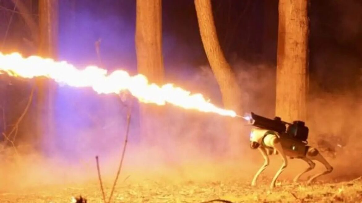 El primer perro robot lanzallamas llega al mercado de Estados Unidos