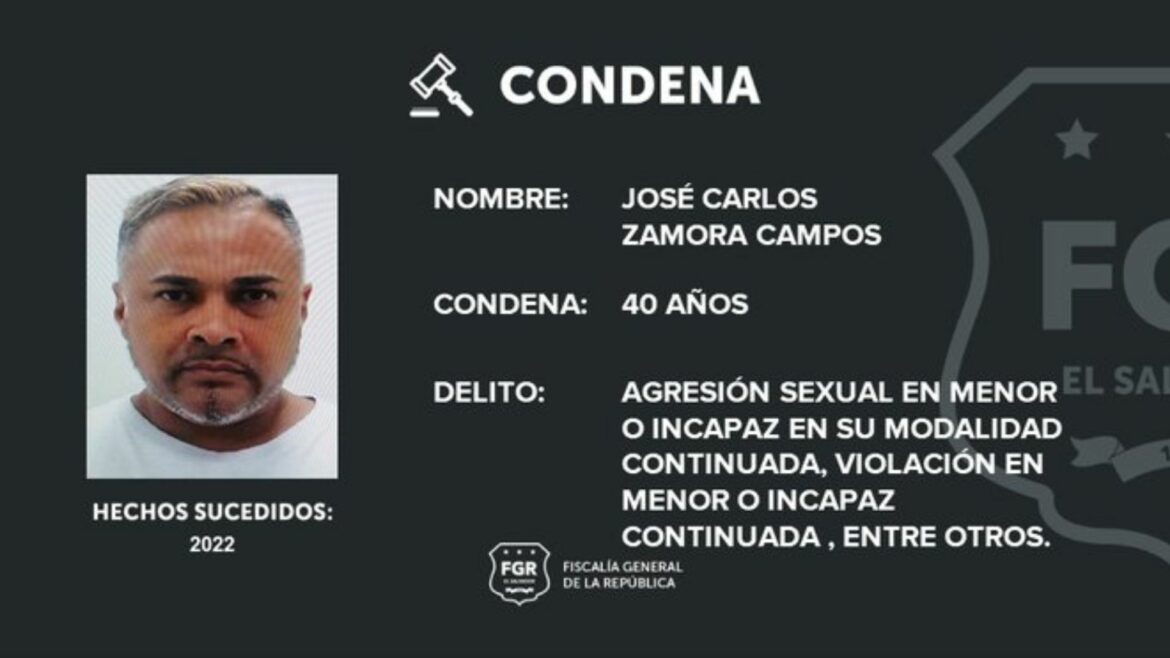 Condenan a sujeto a 40 años de prisión por delitos sexuales en contra de una menor de edad