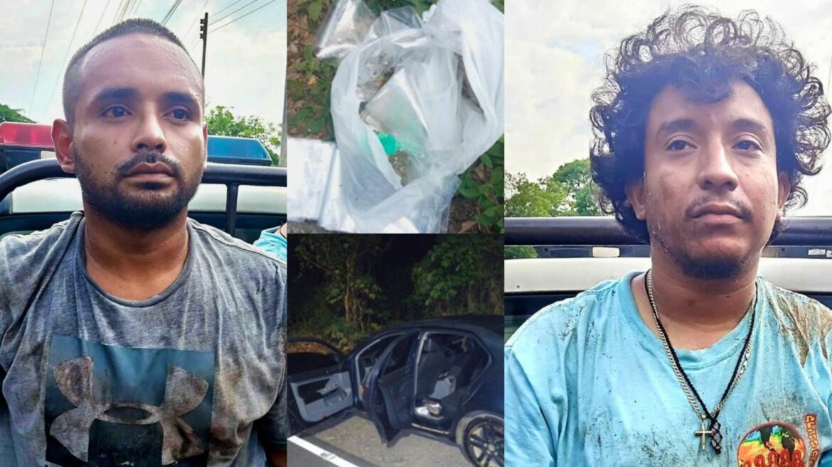Arrestan a dos sujetos que se dieron a la fuga y transportaban droga