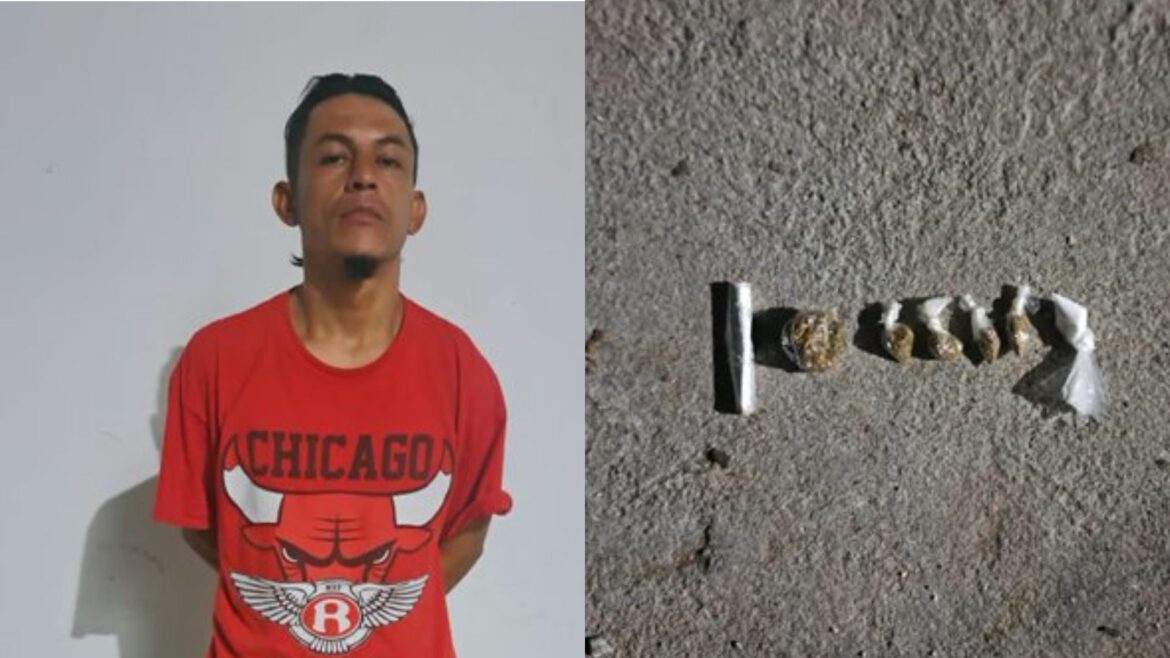 Capturan a sujeto con porciones de marihuana y cocaína en San Vicente
