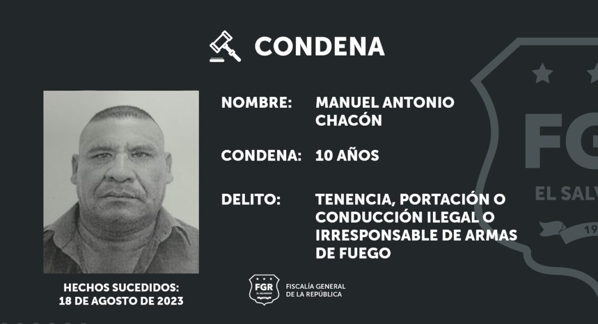 Sentencian a 10 años de cárcel a sujeto por el delito de tenencia ilegal de arma