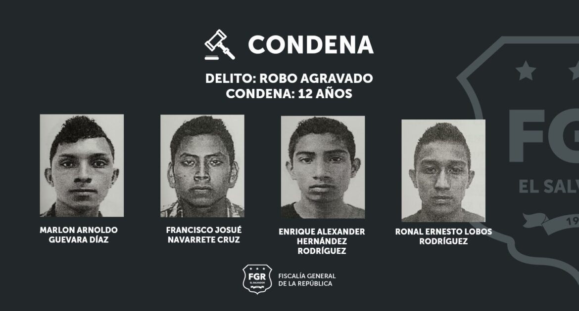 Pandilleros condenados a 12 años de cárcel por robar en una residencial en San Juan Nonualco
