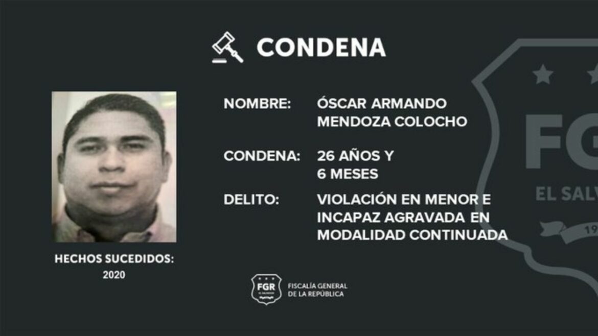 Sentencian a más de 26 años de cárcel a sujeto que violó a una menor de edad