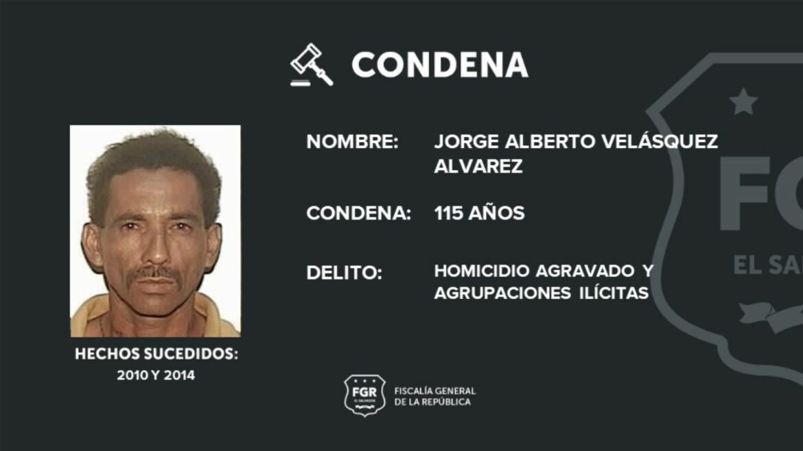 Pandillero de la MS13 fue condenado a 115 años de prisión por el delito de homicidio y agrupaciones ilícitas