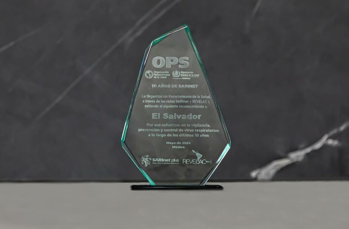 OPS reconoce a El Salvador por la vigilancia, prevención y control de virus respiratorios