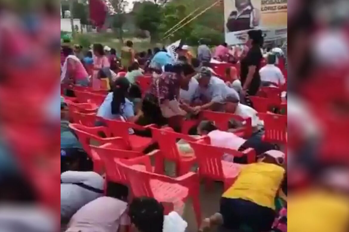 Disparan durante mitin de Rosalinda López, candidata de Morena por Matías Romero, Oaxaca