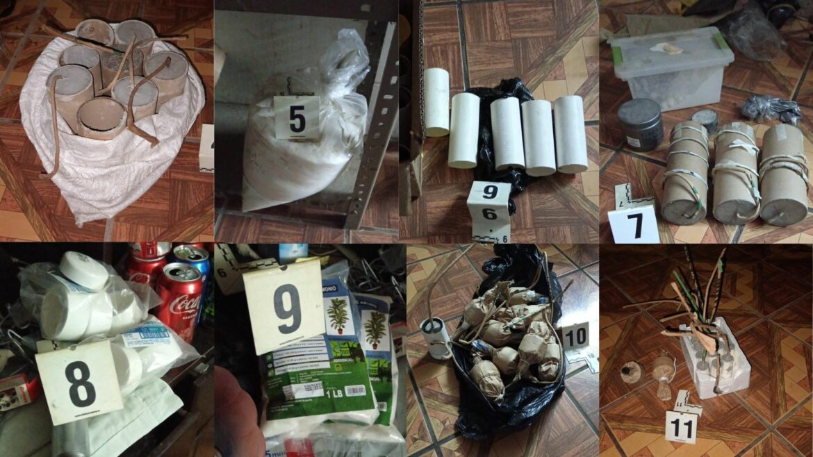 Estos son los explosivos que pretendían usar para detonar lugares públicos el día de la toma de posesión presidencial