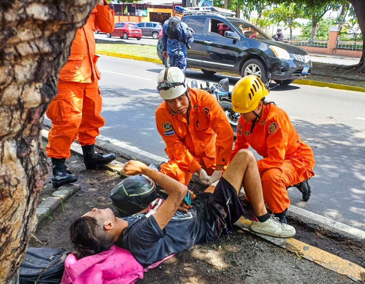 Herido tras accidente vial en bulevar del Ejército, Ilopango
