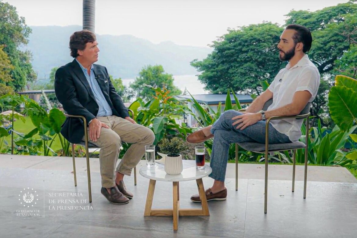 Pdte. Bukele a Tucker Carlson: “(El Estado) no tiene intención de atacar a nadie más que a los pandilleros”