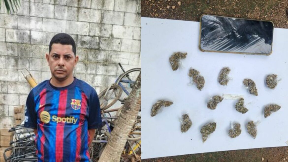 Detienen a sujeto con 13 porciones de marihuana