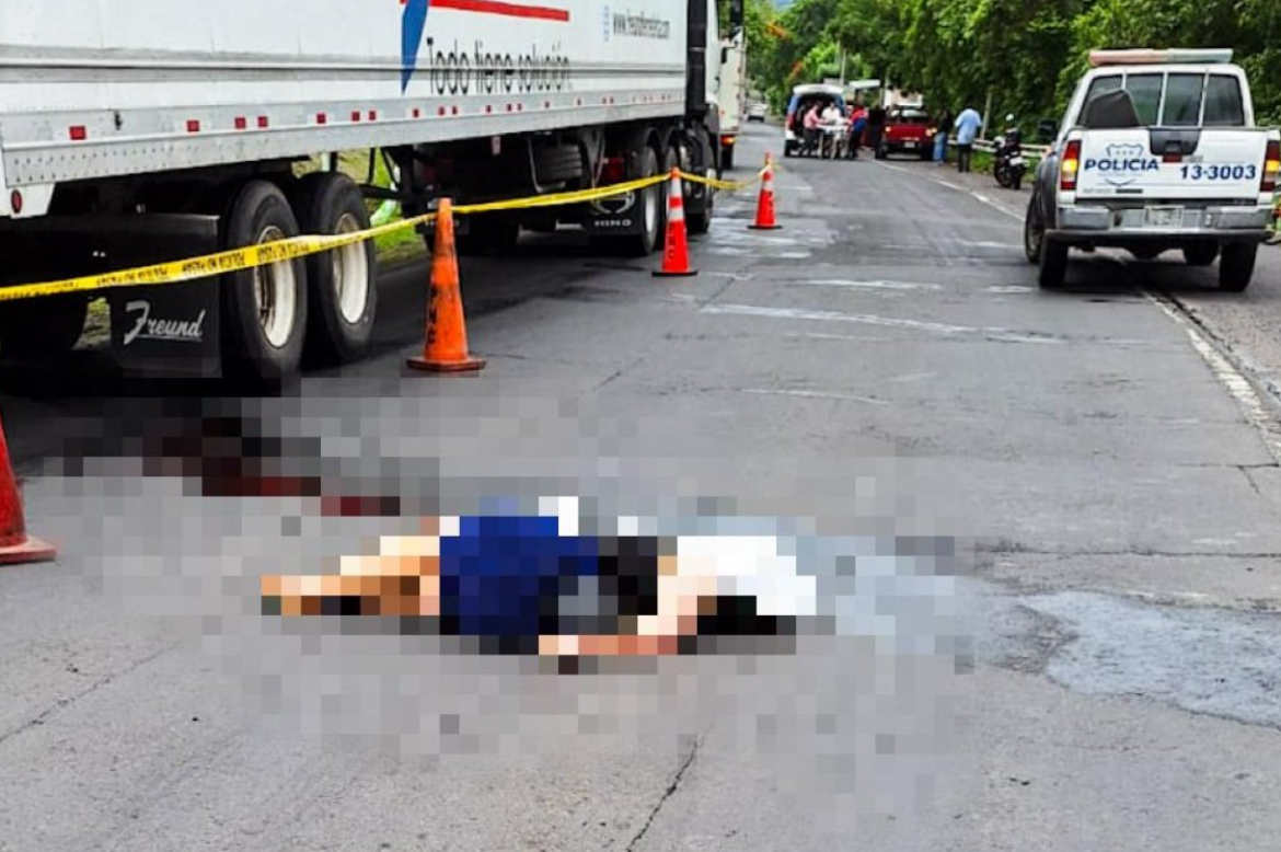 Muere mujer en accidente de tránsito en la carretera Panamericana, San Vicente