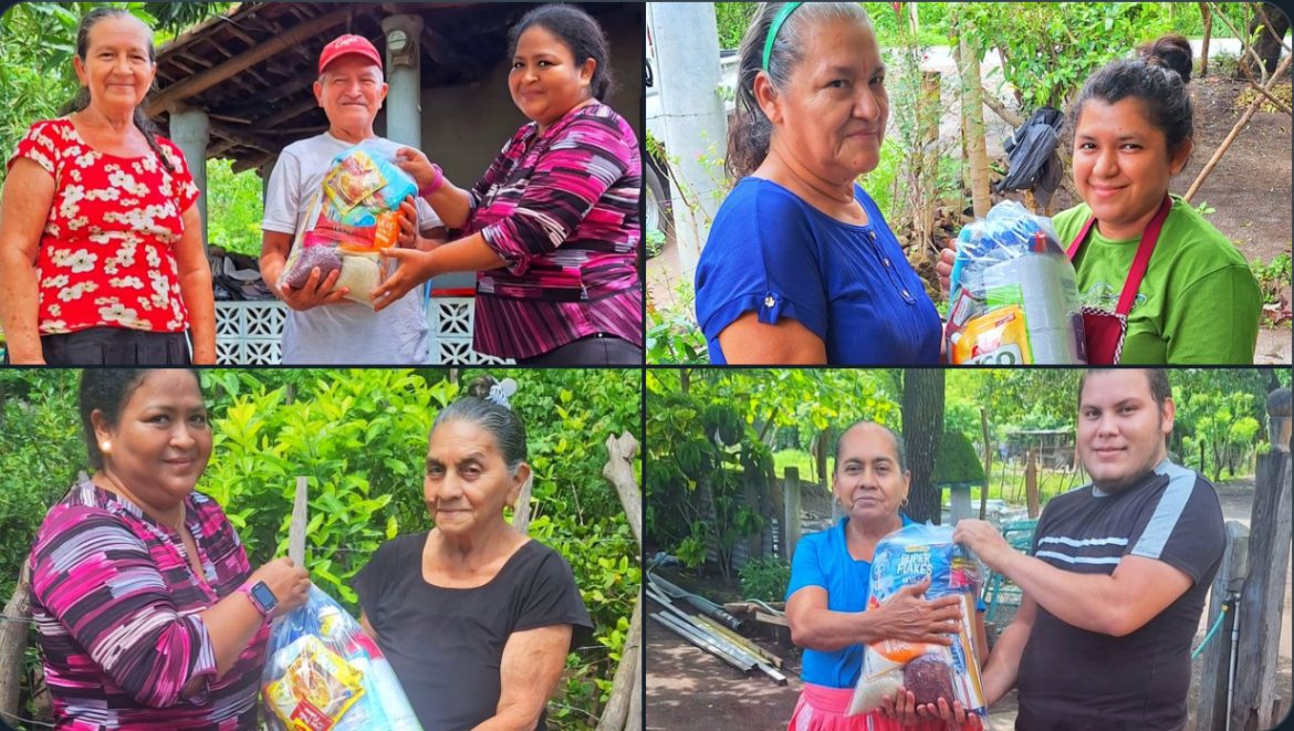 Diputado Reynaldo Carballo entregó paquetes alimenticios a las familias de la Comunidad Obra de Dios en Santa Fidelia, San Miguel