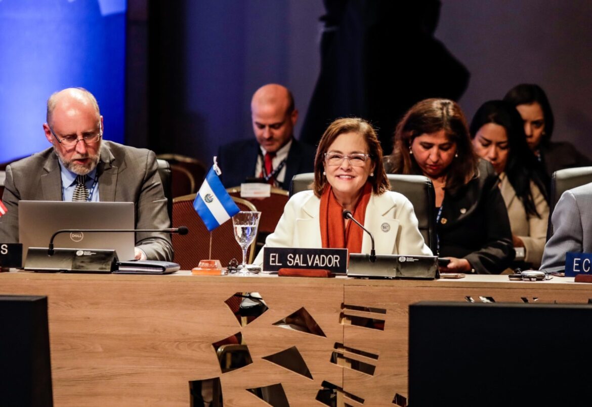 Canciller de El Salvador participa en Asamblea General de la OEA en Paraguay