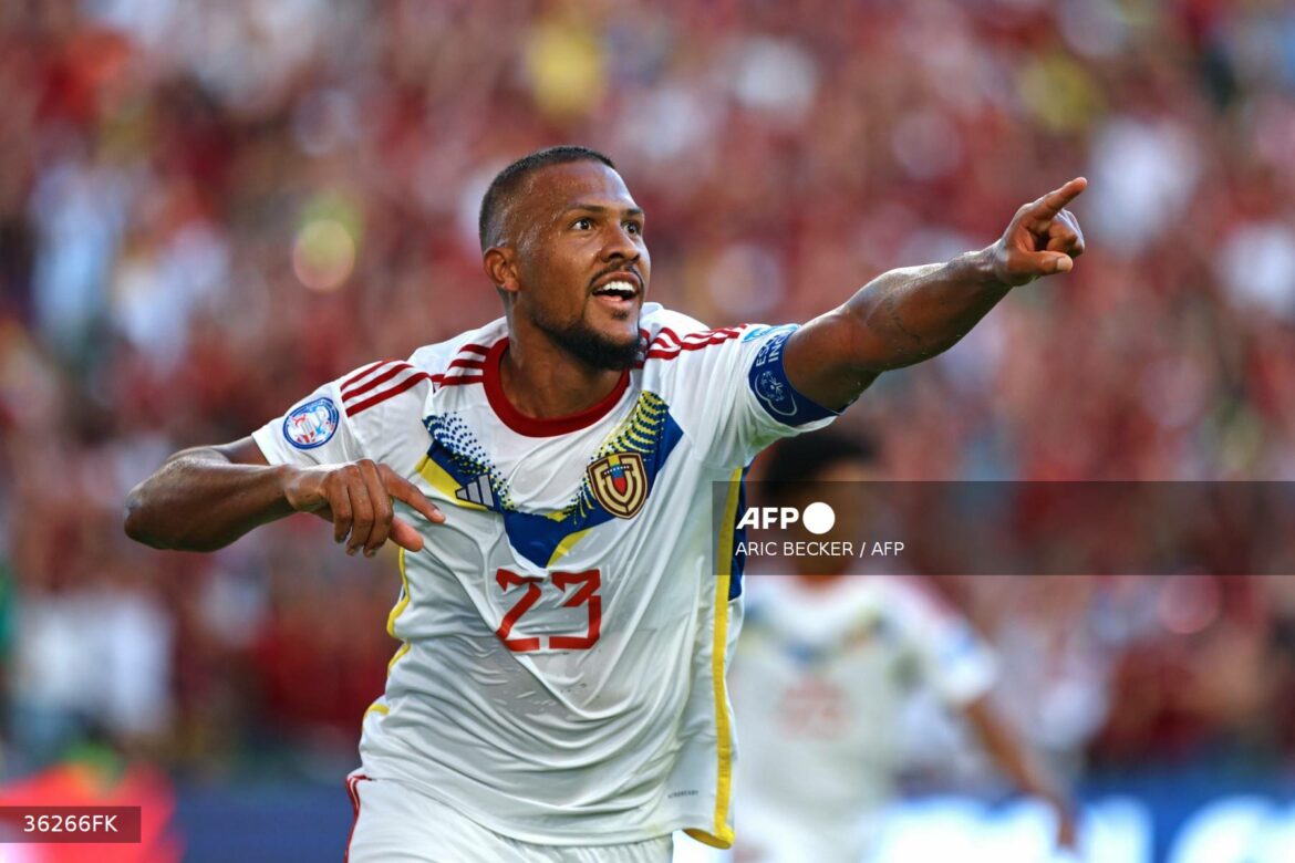 Venezuela golea 3-0 a Jamaica y se verá con Canadá en cuartos de final de la Copa América
