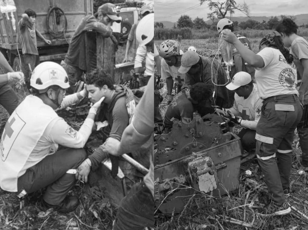 Fallece en el hospital joven que quedó atrapado en máquina agrícola en Sacacoyo