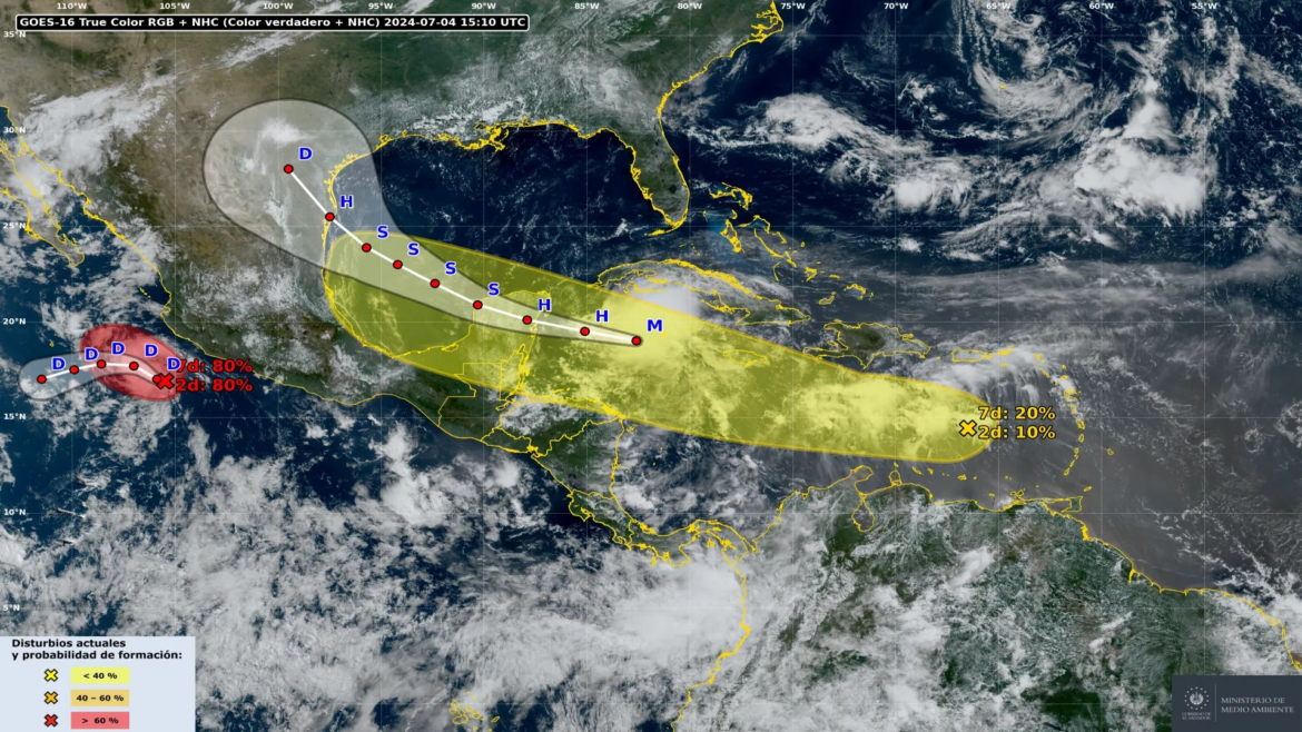 Beryl influenciará de forma indirecta a El Salvador con arrastre de Zona de Convergencia Intertropical en costas centroamericanas